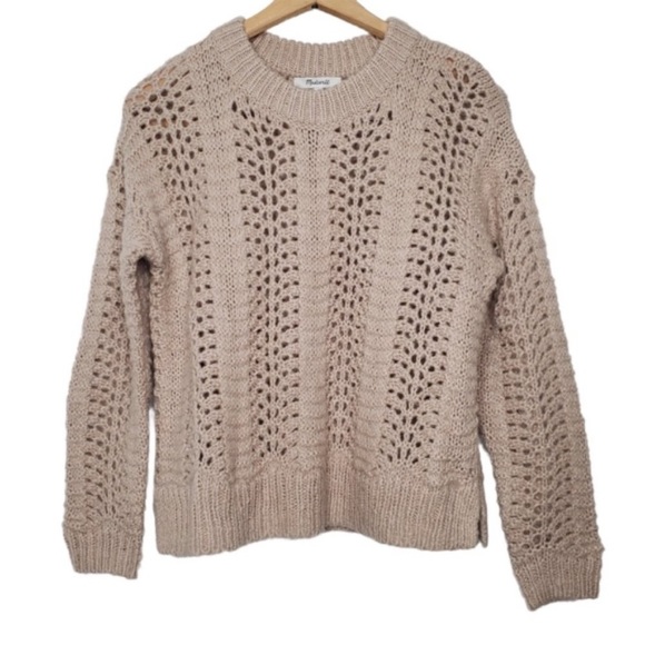 Madewell Sweaters - Madewell Windemere Pointelle Pullover Alpaca Blend Sweater